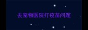 去宠物医院打疫苗问题