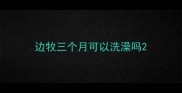 边牧三个月可以洗澡吗