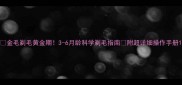 金毛剃毛黄金期3-6月龄科学剃毛指南附超详细操作手册