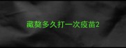 藏獒多久打一次疫苗