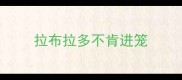 拉布拉多不肯进笼