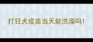 打狂犬疫苗当天能洗澡吗