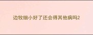 边牧细小好了还会得其他病吗