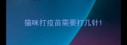 猫咪打疫苗需要打几针