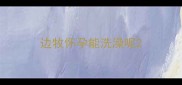 边牧怀孕能洗澡呢