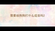 需要给狗狗打什么疫苗吗