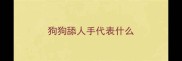 狗狗舔人手代表什么