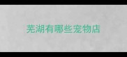 芜湖有哪些宠物店