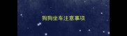 狗狗坐车注意事项