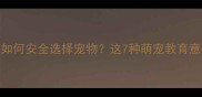 5-12岁女孩必看如何安全选择宠物这7种萌宠教育意义max家长必收藏