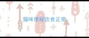 猫咪便秘饮食正常