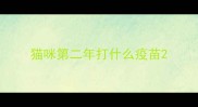 猫咪第二年打什么疫苗