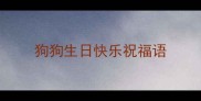 狗狗生日快乐祝福语