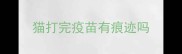 猫打完疫苗有痕迹吗