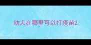 幼犬在哪里可以打疫苗