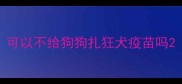 可以不给狗狗扎狂犬疫苗吗