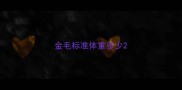 金毛标准体重多少