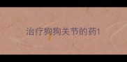 治疗狗狗关节的药