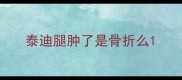 泰迪腿肿了是骨折么