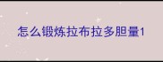 怎么锻炼拉布拉多胆量