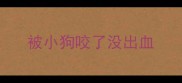被小狗咬了没出血