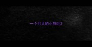 一个月大的小狗吐