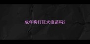 成年狗打狂犬疫苗吗