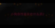 小狗急性肠炎吃什么药