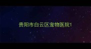 贵阳市白云区宠物医院