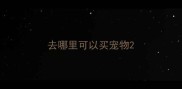 去哪里可以买宠物