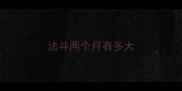 法斗两个月有多大