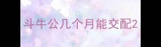 斗牛公几个月能交配