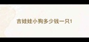吉娃娃小狗多少钱一只