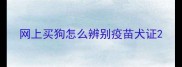 网上买狗怎么辨别疫苗犬证