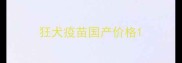 狂犬疫苗国产价格