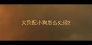 大狗配小狗怎么处理