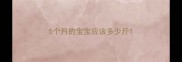 5个月的宝宝应该多少斤