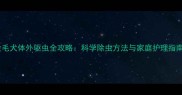 金毛犬体外驱虫全攻略科学除虫方法与家庭护理指南