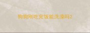 狗狗刚吃完饭能洗澡吗