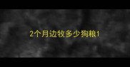 2个月边牧多少狗粮