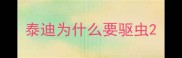 泰迪为什么要驱虫