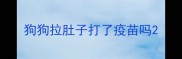 狗狗拉肚子打了疫苗吗