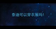 泰迪可以穿衣服吗