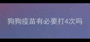 狗狗疫苗有必要打4次吗