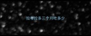 拉布拉多三个月吃多少