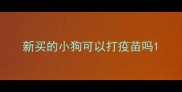 新买的小狗可以打疫苗吗