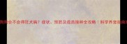 狗狗会不会得狂犬病症状预防及疫苗接种全攻略科学养宠指南