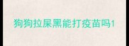 狗狗拉屎黑能打疫苗吗