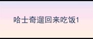 哈士奇遛回来吃饭