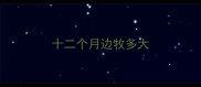 十二个月边牧多大